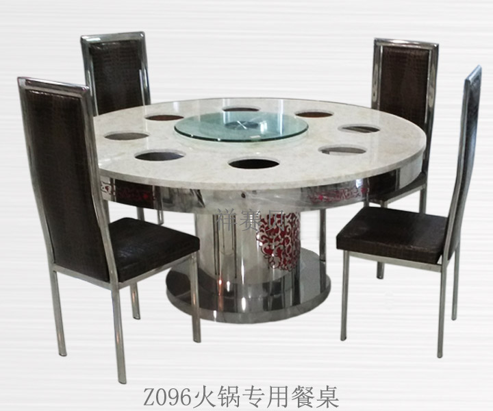 厂家直销Z096电磁炉火锅专用大理石餐桌
